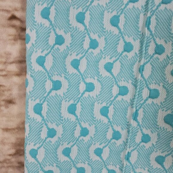 Vintage 1960s Mod Pants Kick Flare Ankle Crop High Rise VTG 60s Aqua Teal Blue - Picture 5 of 9